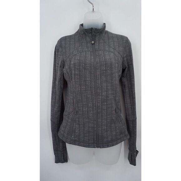 Lululemon Forme Jacket Cuffins Ziggy Wee October Angel Wing Grey Women's Size XS - Picture 2 of 9